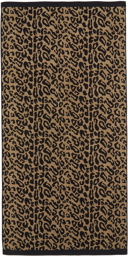 WACKO MARIA Beige & Black Leopard Jacquard Beach Towel