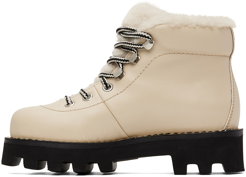 Proenza Schouler Beige Shearling Hiking Boots Proenza Schouler