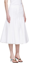 JACQUEMUS White Plage 'The Agave' Midi Skirt