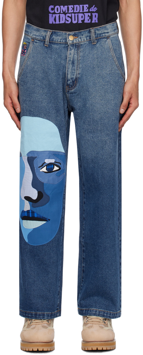 KidSuper Men's Painted Women Straight-Leg Pants