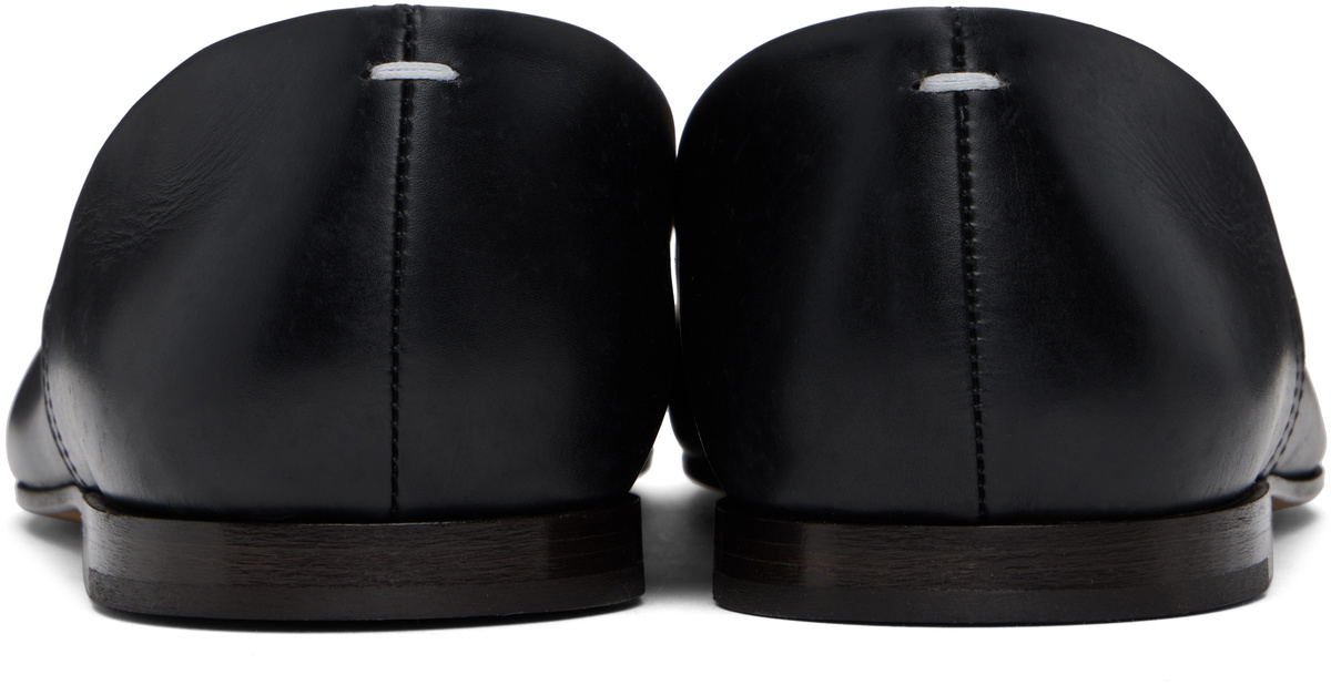 Maison Margiela Black Calfskin Slip-On Men\'s Loafers MM6 Maison Margiela: Black Factory Sabot Loafers | SSENSE Spain main image 2