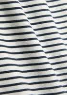 Frame The Baby Tee Striped Cotton T-shirt Navy