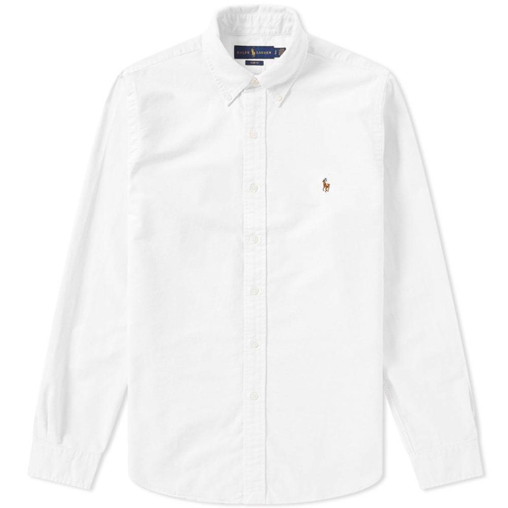 Photo: Polo Ralph Lauren Slim Fit Button Down Oxford Shirt White