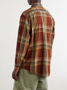 OrSlow - Checked Cotton and Linen-Blend Shirt - Brown
