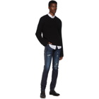 Balmain Blue Side Stripe Jeans