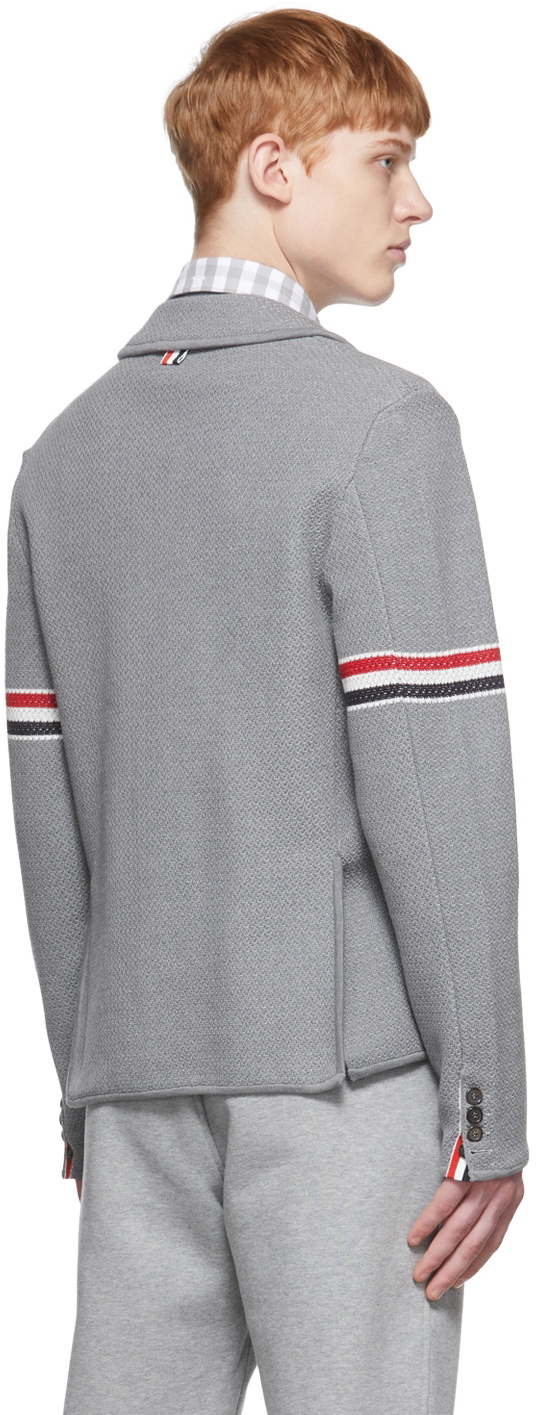 Thom Browne Grey Stripe Armband Blazer Thom Browne