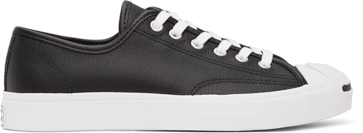 Photo: Converse Black Leather Jack Purcell OX Sneakers