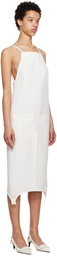 Courrèges White Suspenders Midi Dress