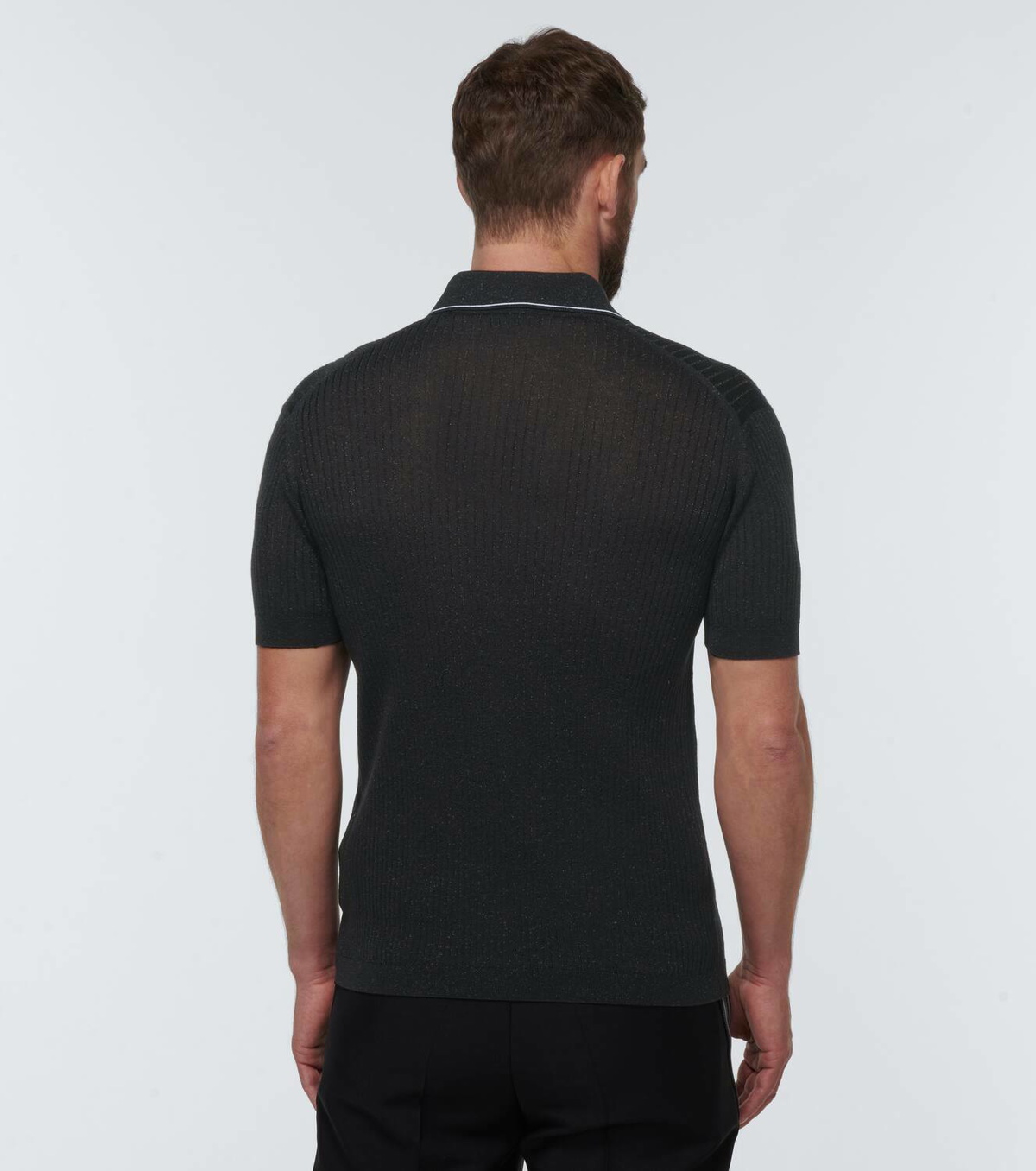 Prada Ribbed-knit polo shirt Prada