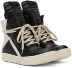 Rick Owens Black Geobasket Sneakers