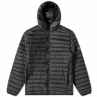 Stone Island Men's Lightweight Hooded Down Jacket in Black