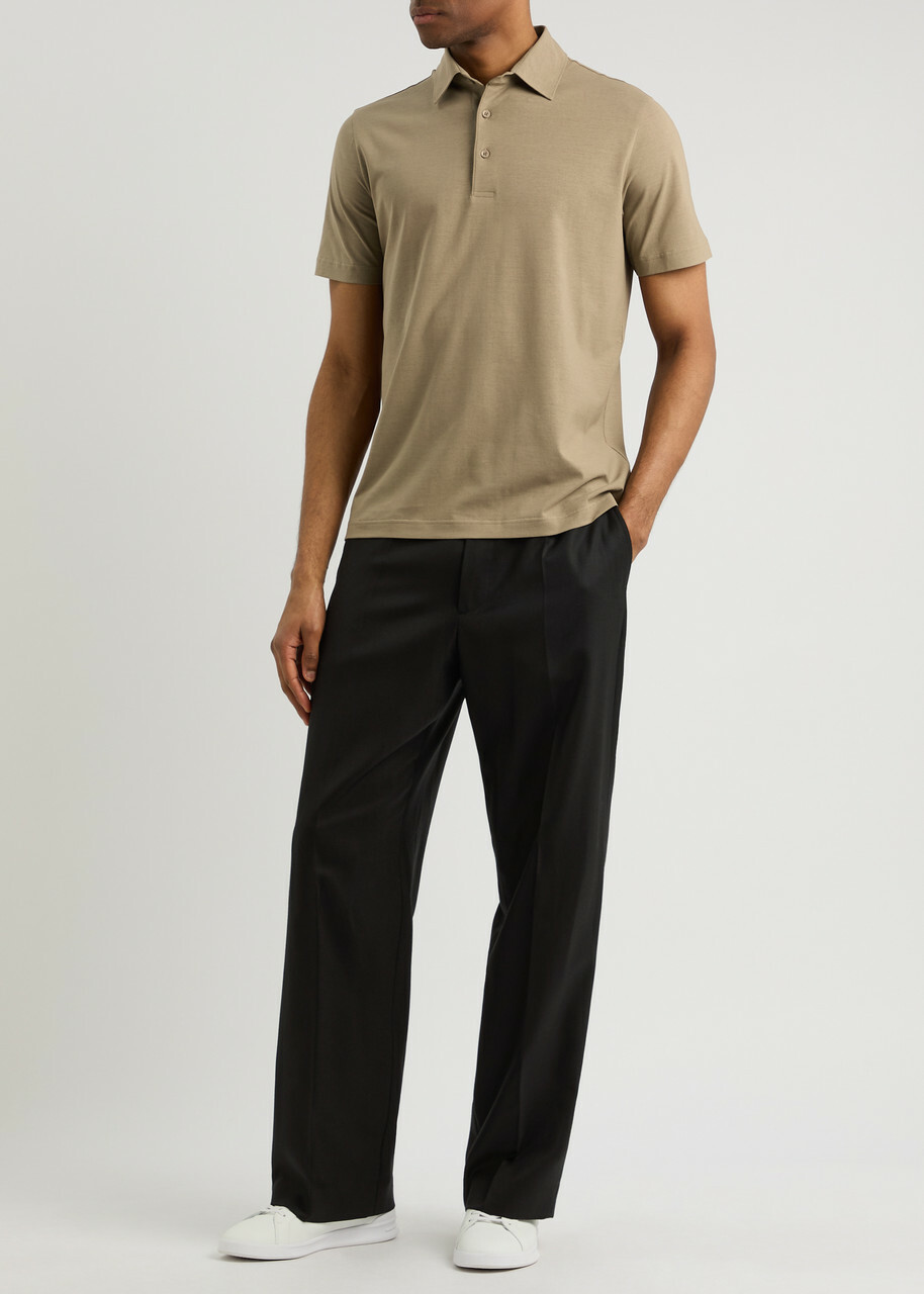 Herno Cotton-jersey Polo Shirt Beige
