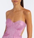 Maria Lucia Hohan Kamina metallic silk corset gown