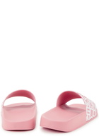 Moncler Jeanne Logo Rubber Sliders Pink