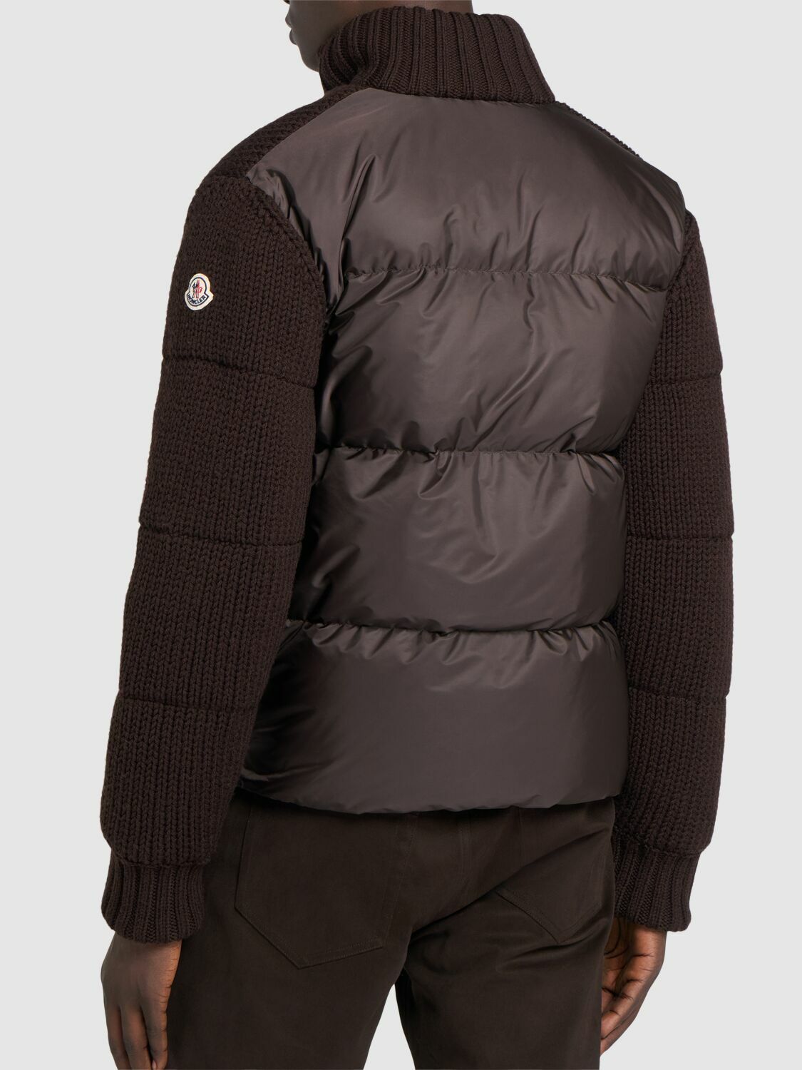 トップス MONCLER TRICOT CARDIGAN XL MONCLER Tricot Virgin Wool Blend Zip-up Cardigan Moncler