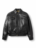Versace - Leather Bomber Jacket - Black