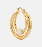 Chloé Darcey pearl gold-plated hoop earrings
