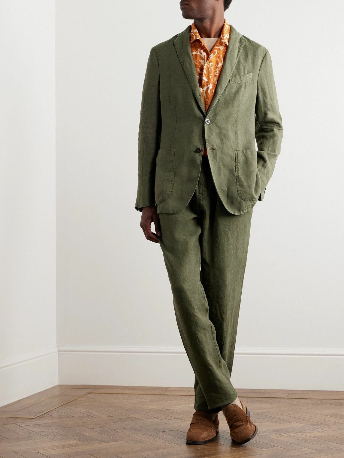 Boglioli - Unstructured Linen Suit Jacket - Green