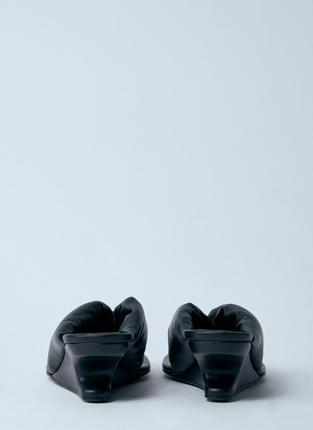 Rick Owens Leather Thong Wedge Sandals