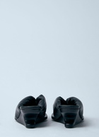 Rick Owens Leather Thong Wedge Sandals
