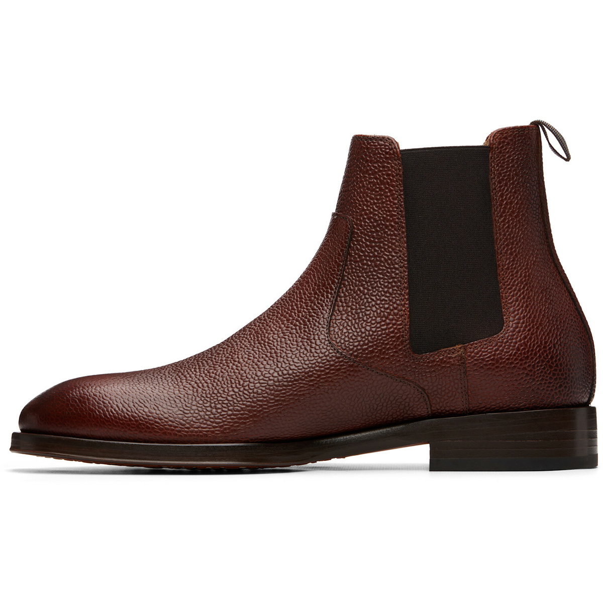 Paul Smith Brown Grain Leather 'Lawson' Chelsea Boots