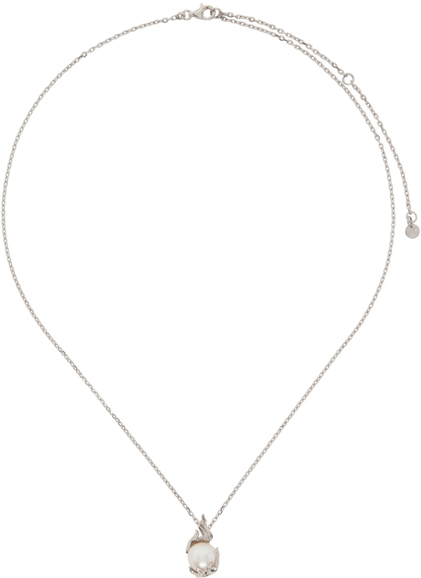Photo: Alan Crocetti SSENSE Exclusive Silver Pearl In Heat Necklace