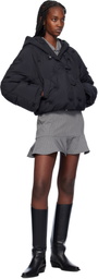GANNI Black Short Tech Down Puffer Jacket