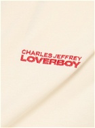 CHARLES JEFFREY LOVERBOY Logo Print Organic Cotton T-shirt