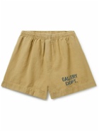 Gallery Dept. - Zuma Straight-Leg Logo-Print Cotton-Jersey Shorts - Brown