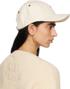 AMI Paris Off-White Cotton Ami de Coeur Embroidery Cap