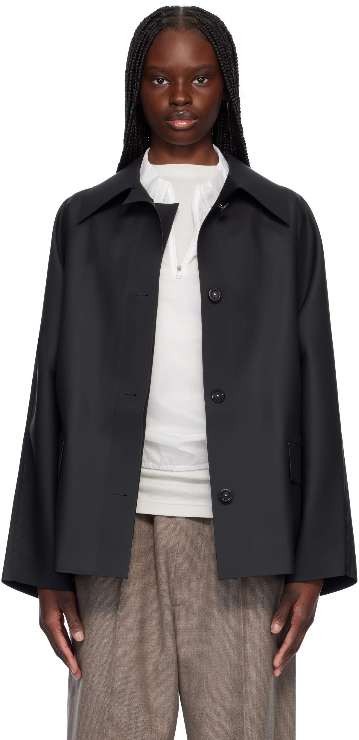 KASSL Editions Black Original Hip Rubber Jacket Kassl Editions KASSL Editions Black Original Hip Rubber Jacket Kassl Editions