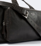 Prada Distressed leather duffel bag