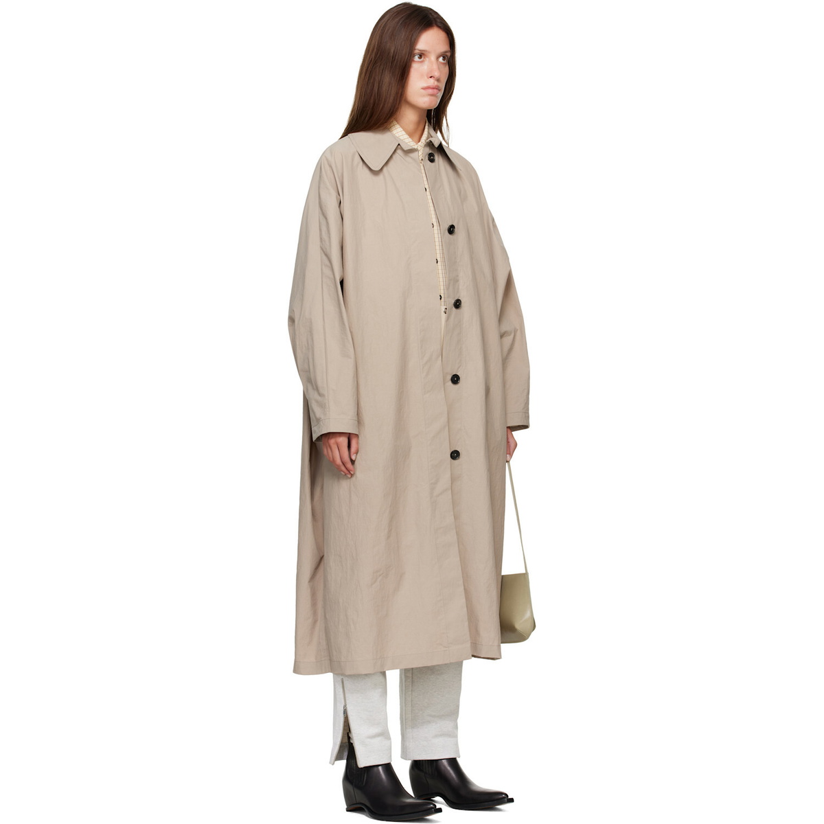Cordera Beige Batwing Trench Coat