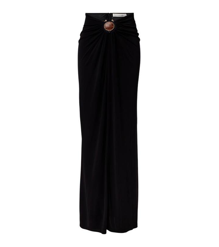 Photo: Christopher Esber Embellished gathered jersey maxi skirt