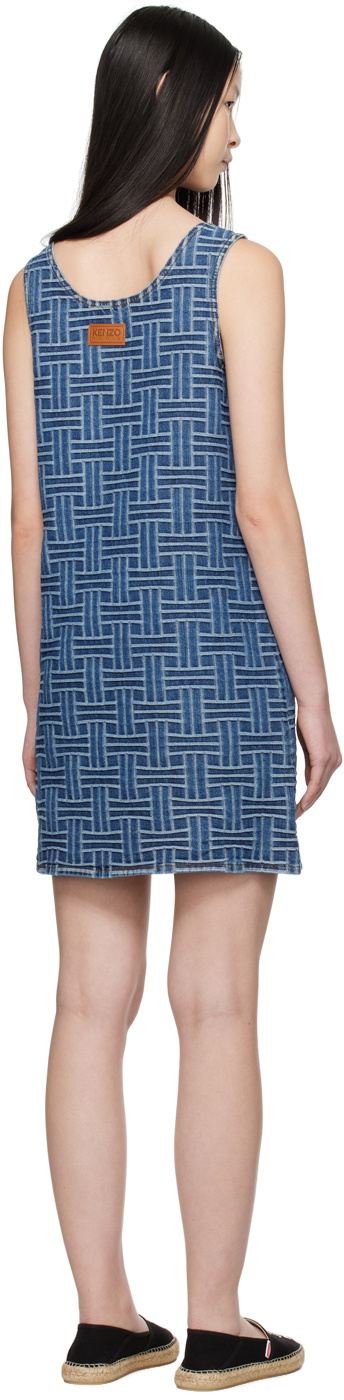 Kenzo Blue Kenzo Paris Three Hole Minidress
