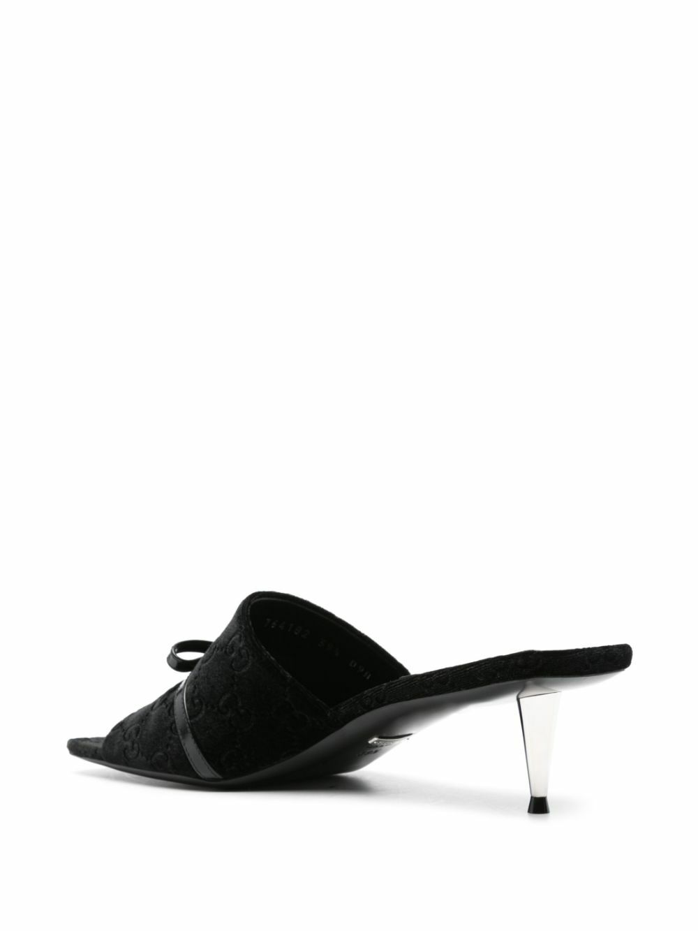 GG HEELED MULES 105 IN PURPLE CALFSKIN