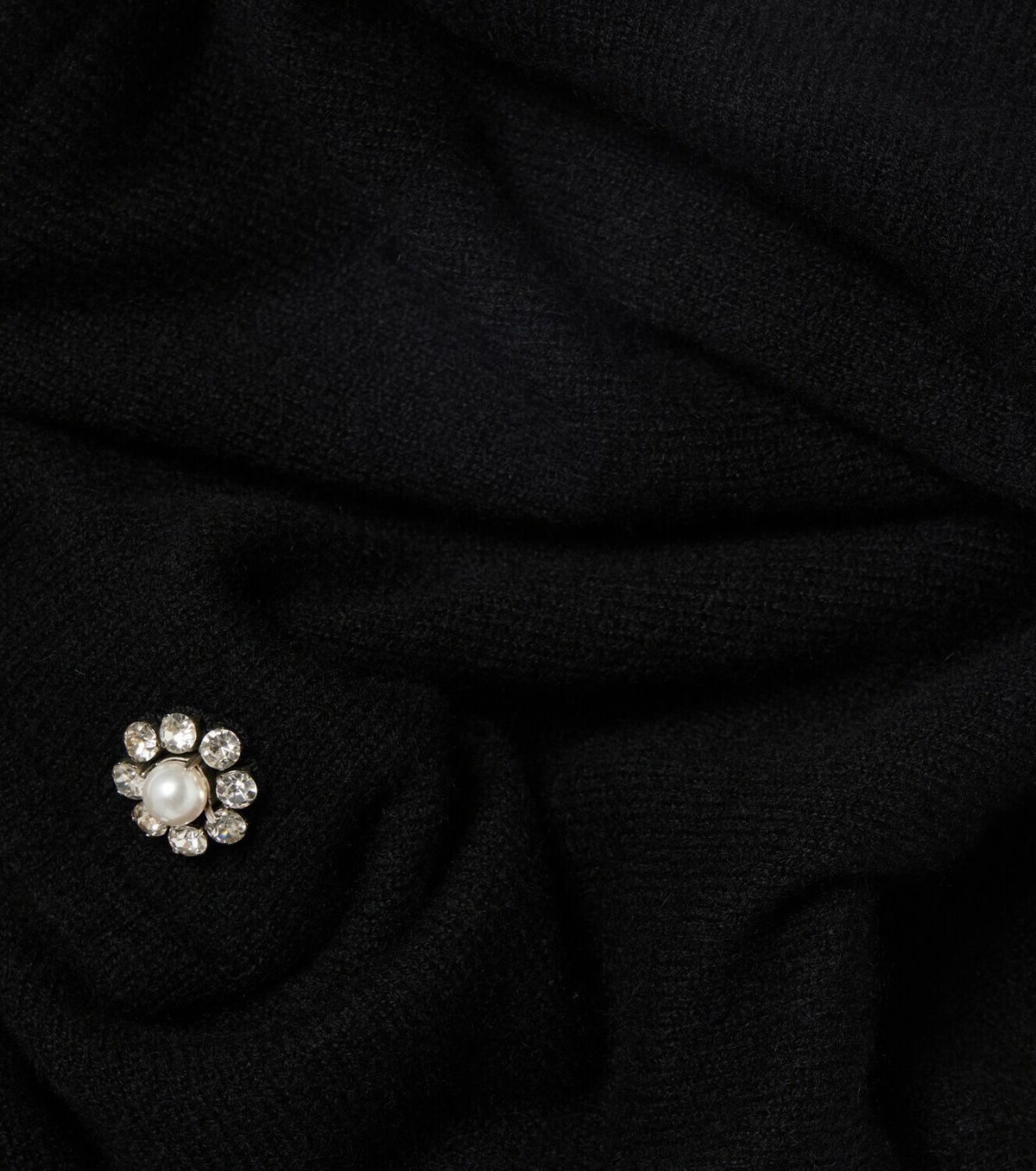 Simone Rocha Embellished cashmere scarf