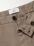 Mr P. - Adam Straight-Leg Cotton-Blend Twill Chinos - Brown