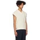 Issey Miyake Men White Low Gauge Vest