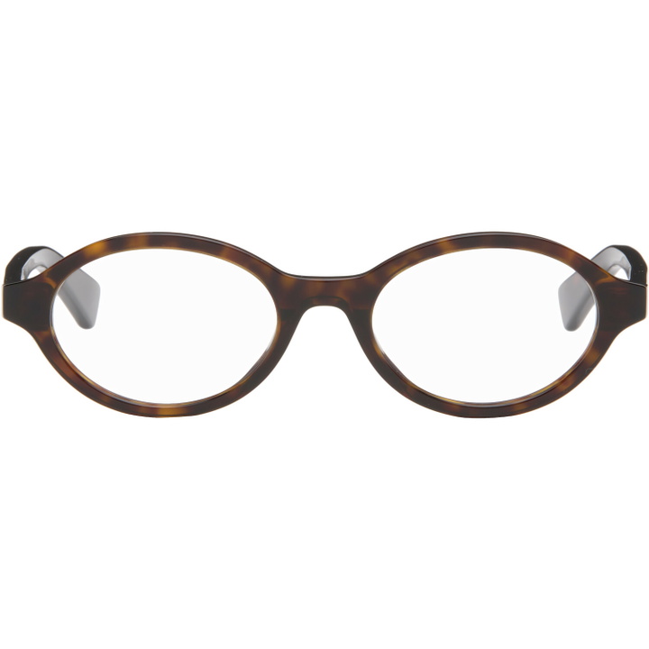 Photo: Bottega Veneta Brown Oval Glasses