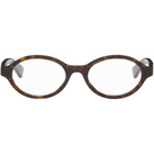 Bottega Veneta Brown Oval Glasses
