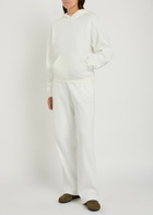 Skims Classic Hooded Cotton-blend Sweatshirt Off White