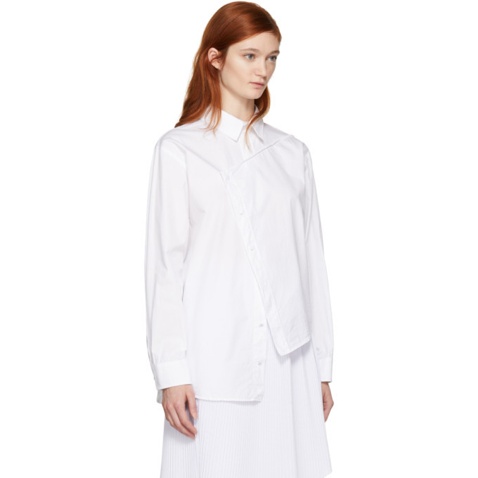 Cedric Charlier White Asymmetric Shirt