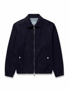 Eleventy - Wool-Felt Bomber Jacket - Blue