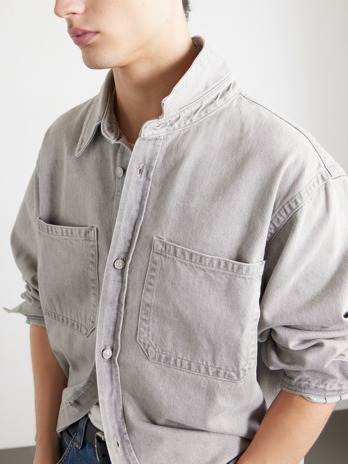 AGOLDE - Craven Denim Shirt - Gray