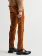 Incotex - Tapered Cotton-Blend Corduroy Trousers - Brown