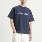 Bram's Fruit Men's Script Logo T-Shirt in Navy