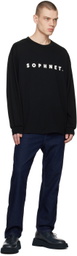 SOPHNET. Indigo Hem Zip Jeans