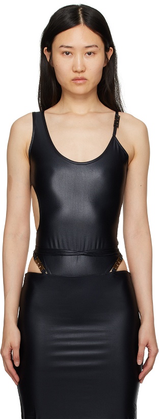 Photo: Versace Jeans Couture Black Asymmetric Bodysuit