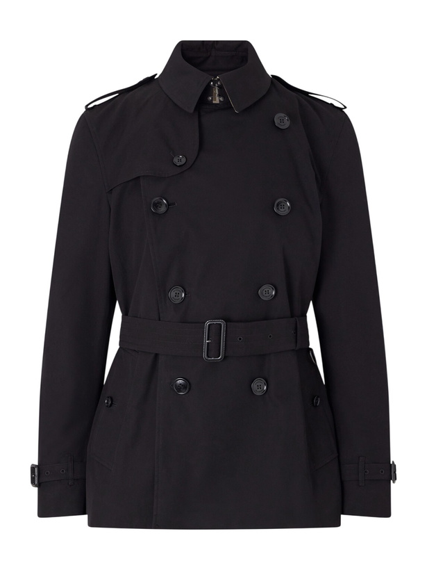 Photo: Burberry - Kensington Cotton-Gabardine Trench Coat - Black